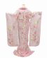 結婚式の色打掛・花嫁用着物|ピンクのオーガンジー地に八重桜